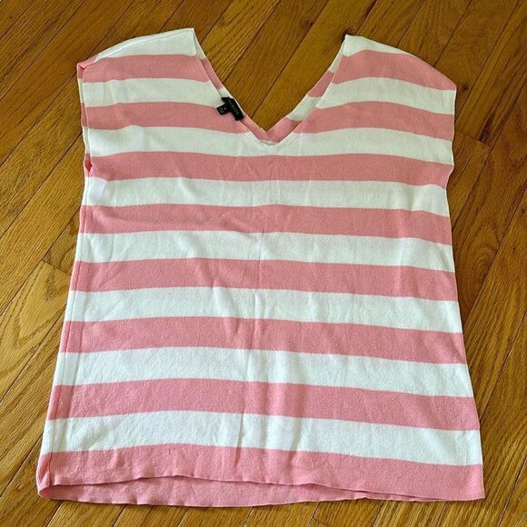 Talbots Sweaters - TALBOTS SLEEVELESS‎ RIBBED STRIPE SWEATER PINK SIZE medium